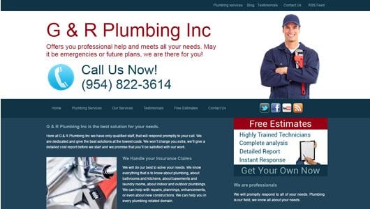 plumber website design