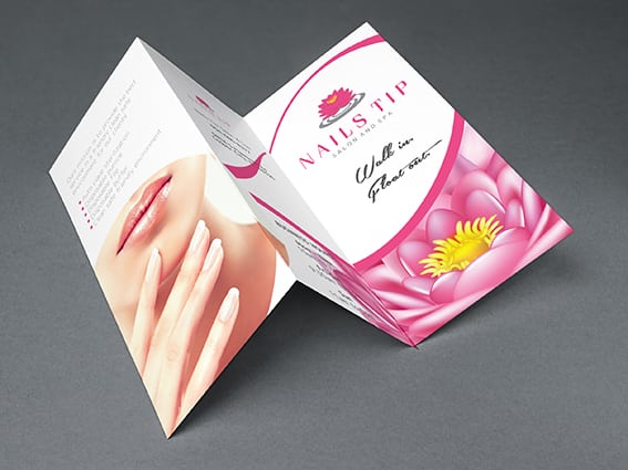 Nails Tip Salon & Spa Brochure Design